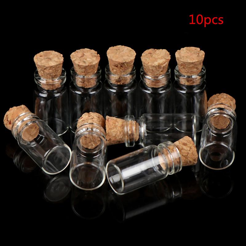 1/2/3/10PCS 1:12 Dollhouse Miniature Mini Glass Bottle Cork Cover Tiny Jar Vials Model Doll House Decoration Accessories