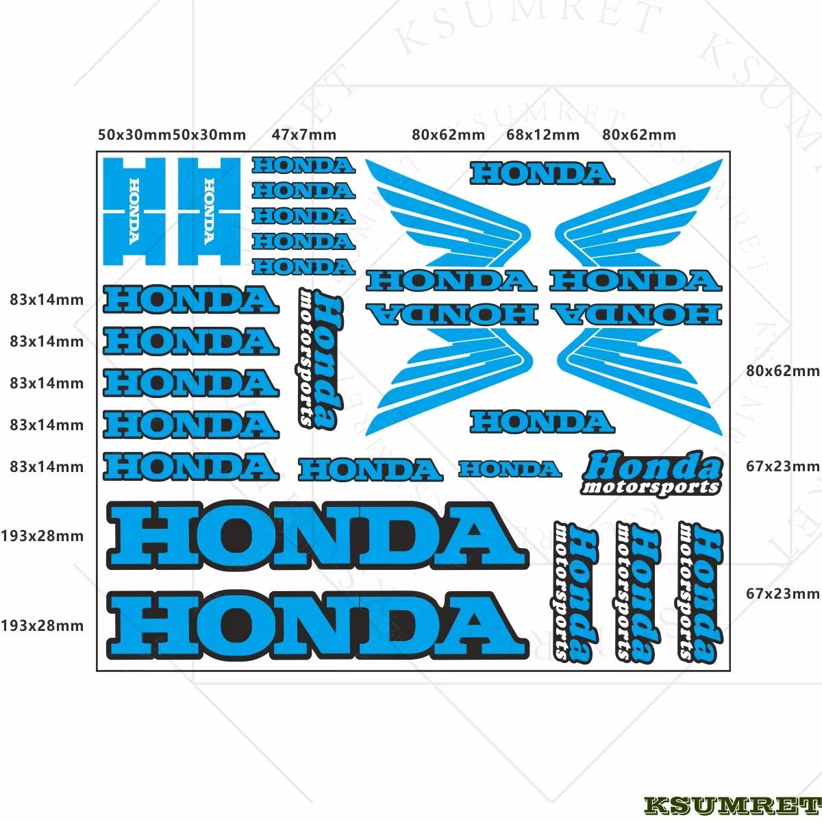 Honda Sticker Logo Motorcycle Hemet Vinyl Decal Waterproof Reflective синий