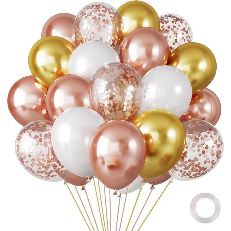 Metal Sequin Balloon Set - 30 Colorful Holiday Party Decorations