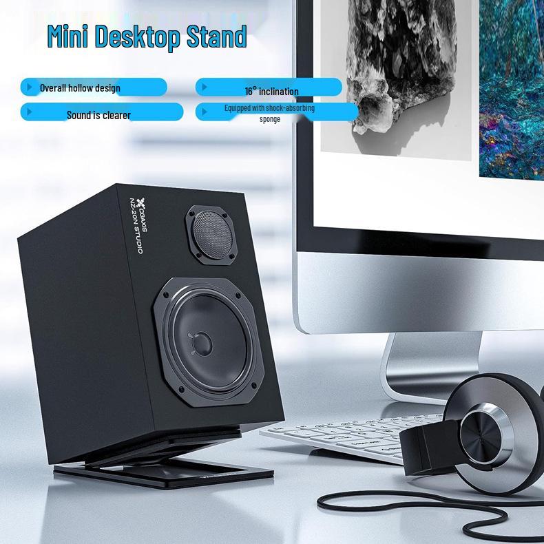 Desktop Speaker Stand with 15° Tilt for Surround Sound Speakers