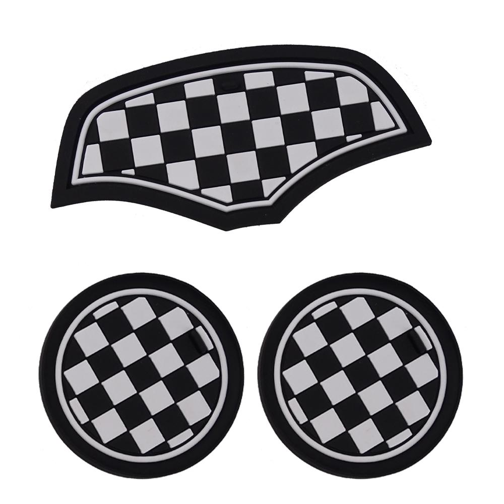 3Pcs Union Jack Car Cup Coffee Cushion Storage Auto Non-slip Mat Pad Accessories For Mini Cooper Clubman F55 F56 F60 F54 F57