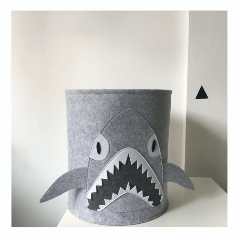 Durable Cute Cartoon Toy Storage Basket Felt Washable Laundry Basket Toy Storage Box Home Organizer
