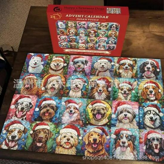 

RZP Christmas Advent Calendar 1000-Piece Dog Jigsaw Puzzle