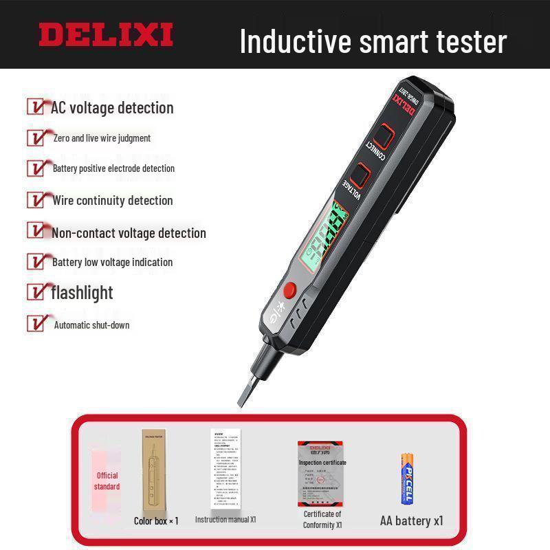 R2897+ Digital Smart Voltage Tester Pen - Multifunctional Electric Induction Test with Breakpoint Detection