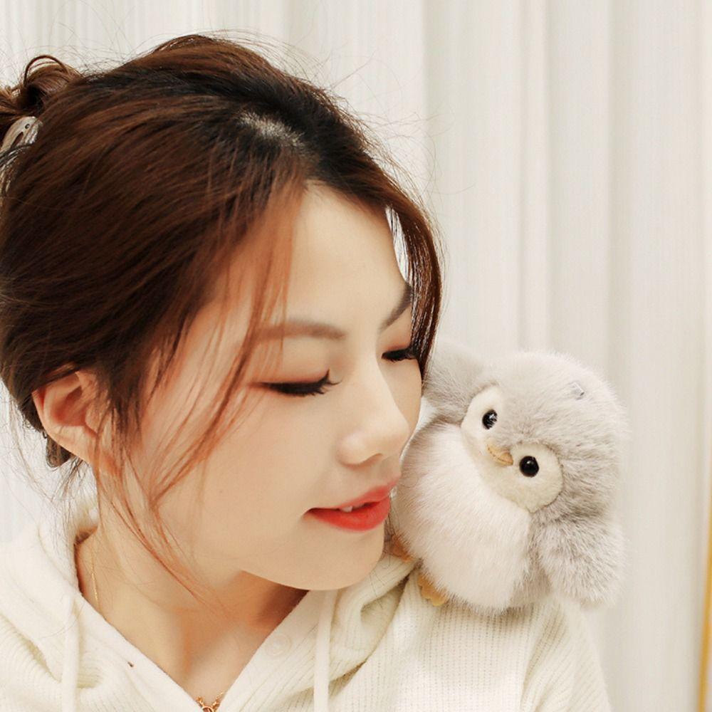 Fun Doll Magnetic Shoulder Standing Owl Doll PP Cotton Pet Bird Stuffed Doll  Birthday Parties