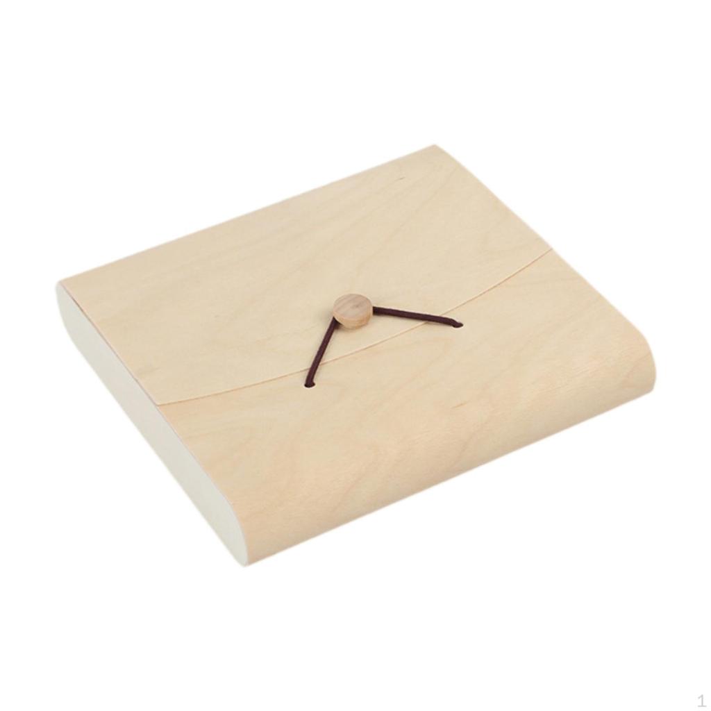 Ręcznie robione drewniane pudełko do przechowywania okularów i biżuterii z zamknięciem na sznurek