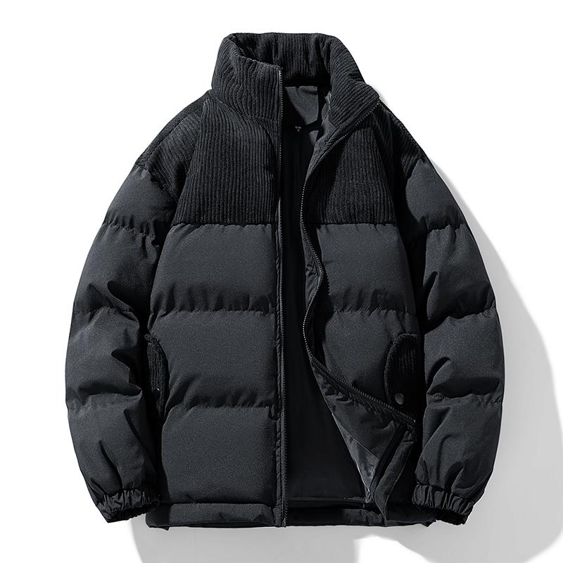 Cappotto Invernale Imbottito in Cotone da Uomo Versione Coreana Spesso Caldo Casual Antivento Collo Alto da Uomo e da Donna