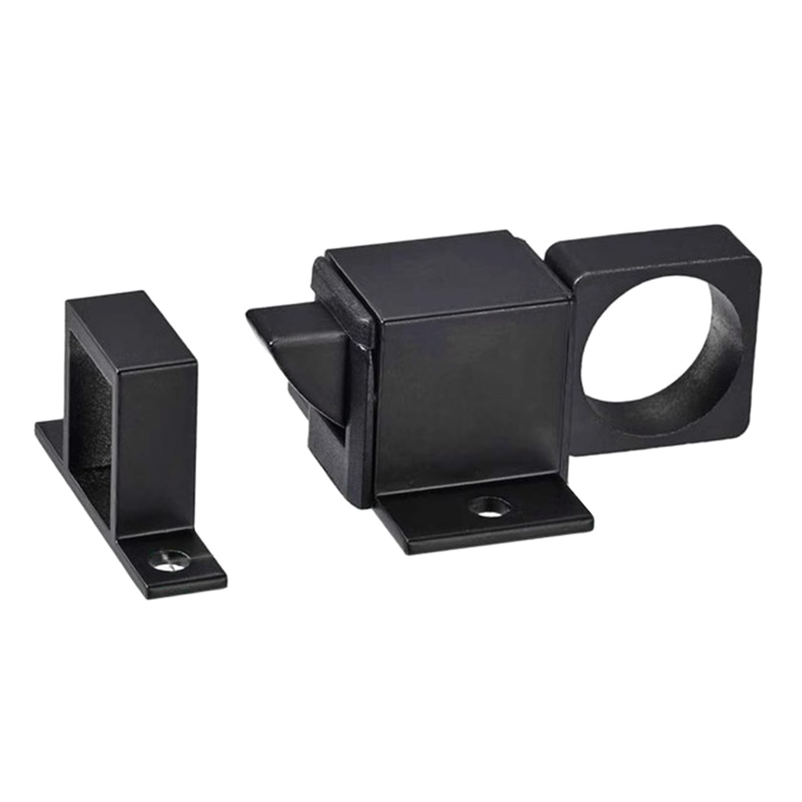 

Ударопрочный самозакрывающийся пружинный дверной замок, простая установка, алюминиевый автоматический дверной замок для повышенной безопасности чёрный