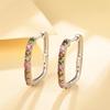Multi-colored Natural Tourmaline Gemstone Earrings for Women 925 Sterling Silver Fine Jewelry Anniversary Gift