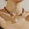 European & American Bohemian Colored Gravel Natural Stone Necklace for Women - Summer Jewelry