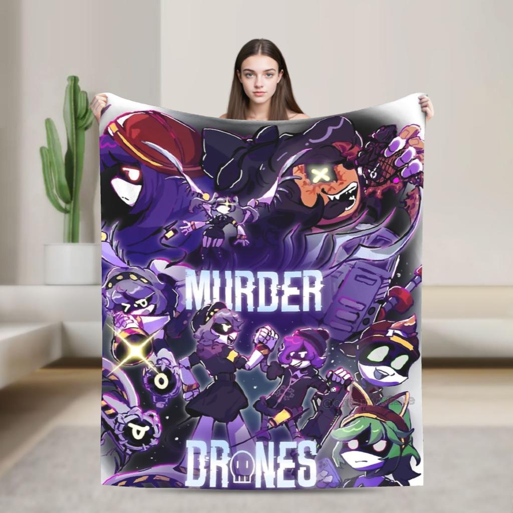 Serial Designation N Murder Drones Blanket Coral Fleece Plush Textile Decor Warm Throw Blanket for Sofa Bedroom Bedding Throws