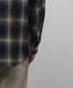 MUSINSA STANDARD Relaxed Flannel Ombre Check Shirt [Black/Ivory]