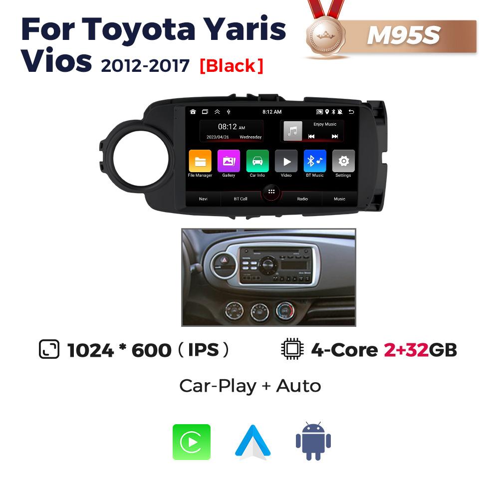 Navifly Car Radio Android Auto Wireless 8-Core For Toyota Yaris 2012-2017 GPS CarPlay Monitor Car Intelligent Systems Stereo BT