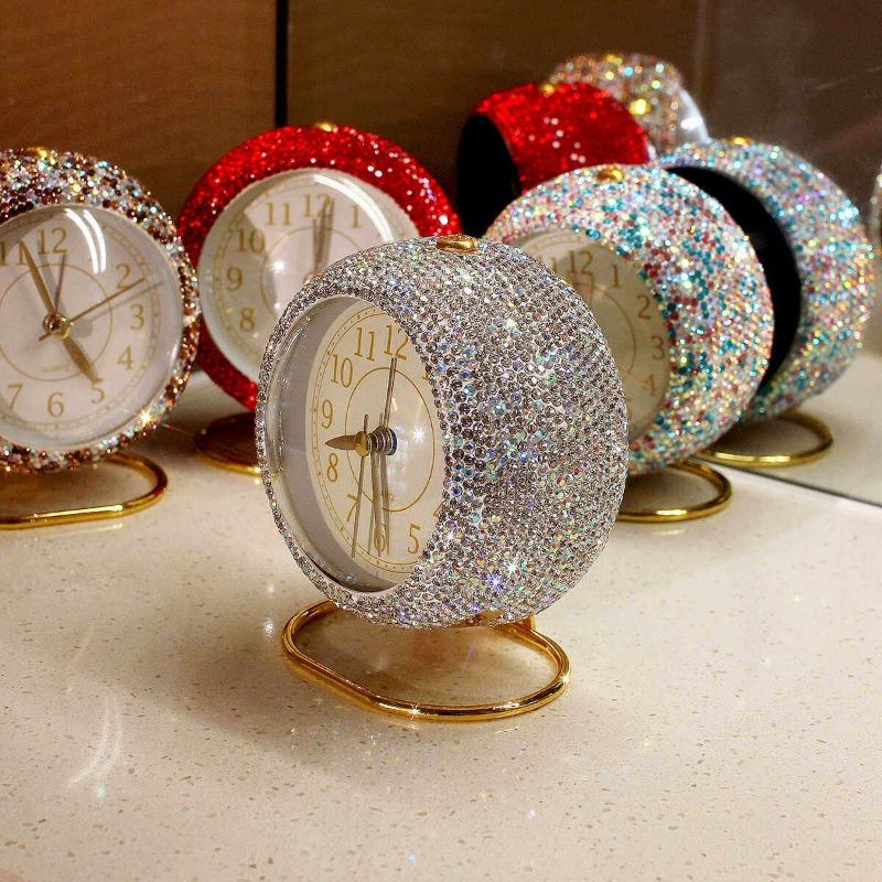 Light Luxury Silent Alarm Clocks Student with Wake-up Artifact Advanced Sense Diamond-encrusted Desktop Clock Home Decoration