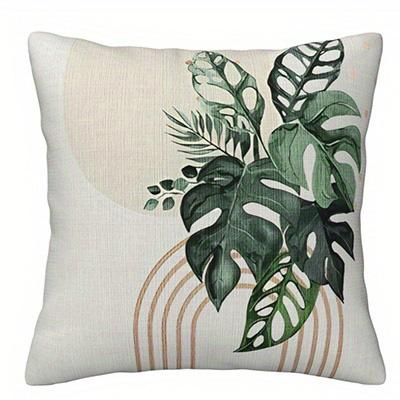 Home Decor Exquisite Monstera Leaf Patterned Pillow Covers Pattern Cushion Cover Suitable for Sofa Bedroom Car Pillow Cover