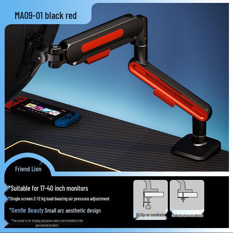 Suport monitor de gaming reglabil cu braț rotativ și ridicător