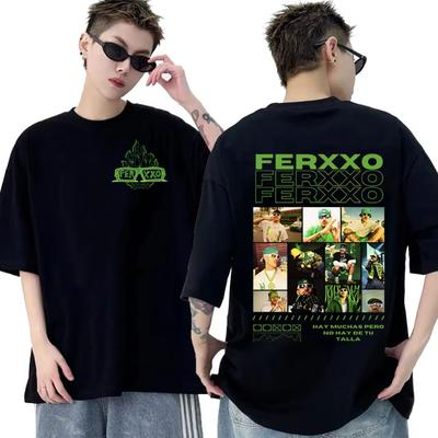 Rapper Feid Ferxxo Graphic Print TShirt Men Hip Hop Retro Short Sleeve T Shirt Casual Women Cotton Oversized Tshirt Streetwear
