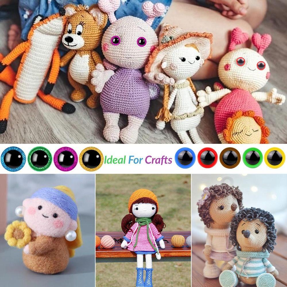 A Box 1040pcs Safety Eyes and Noses Colorful Eyes Plastic Safety Eyes  Crochet Toy Making