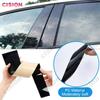 Chrome Black Carbon Fiber Car Door Center B C Pillar Post Cover Trim For Geely EX2 Window Middle Column PC Mirror Effect Sticker