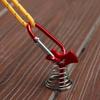 4pcs Outdoor Spring Fishbone Ground Nail Camping Tent Canopy Accessories, Boardwalk Deck Camping with Extended Spring Fishbone Nail