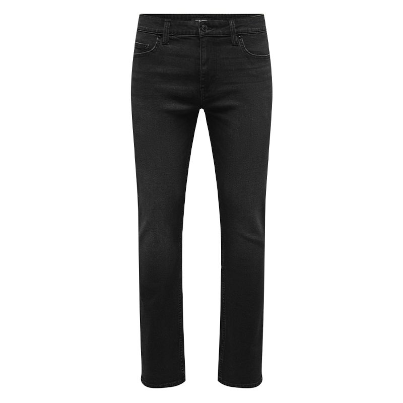 

Черные хлопковые джинсы узкого кроя Men ONLY AND SONS US 32 / 34 чёрный