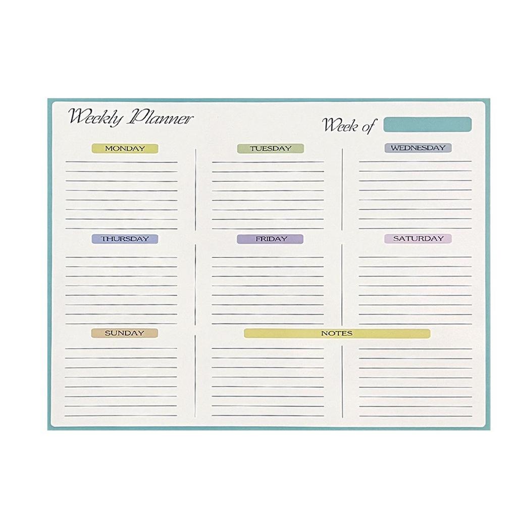 Zmazywalny Magnetyczny Planer Tygodniowy Notatnik na Lodówkę