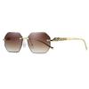 Ochelari de soare Femei Ochelari de soare fără ramă Eleganti Ochelari de soare pentru shooting pe stradă Ochelari cu design atrăgător pentru vacanță Ochelari cu diamante