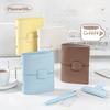 Planwith Friends Program, Coffee Soft Leather Handbook A7 Loose-leaf Book Portable Daily Record Notebook