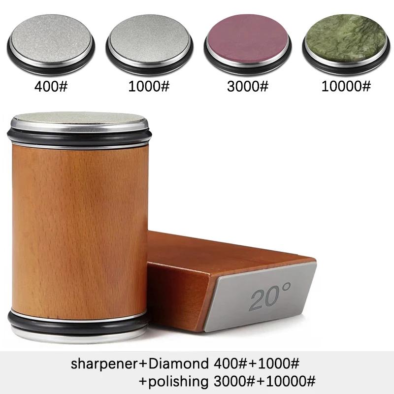 Válcová bruska na nože Magnetický držák na nože Diamantová brusná sada s úhlem 15 a 20 stupňů Váleček Kuchyňský doplněk