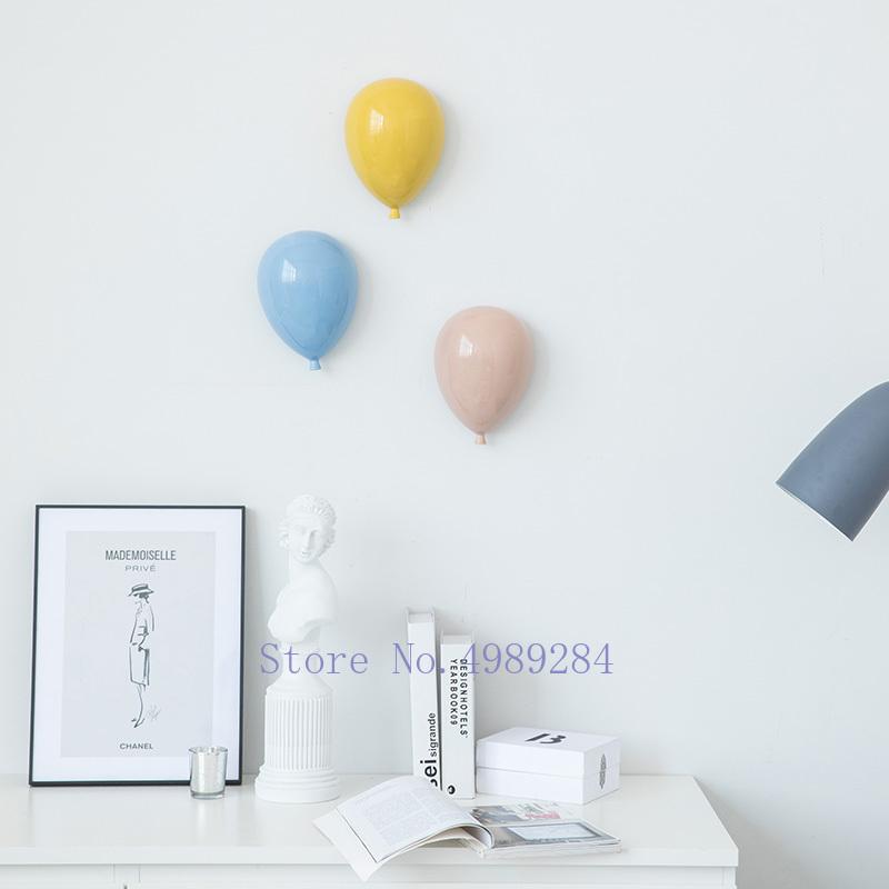 Creative Ceramics Balloon Wall Hanging Wall Decoration Modern Home Background Wall Children's Room Lovely Cartoon Stereoscopic