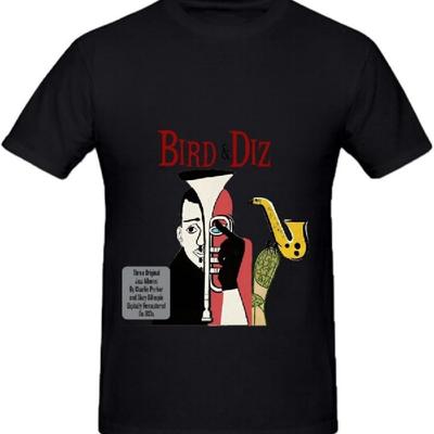 Charlie Parker Bird And Diz Soul Men Crew Neck Diy Tee Black