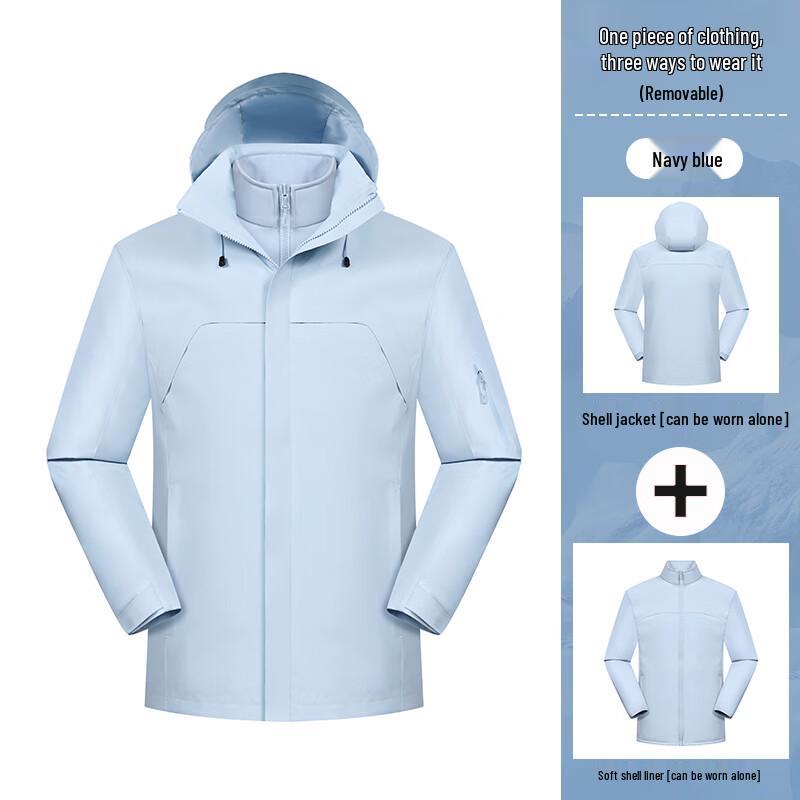 Unisex 3-in-1 Softshell Jacket with Removable Liner