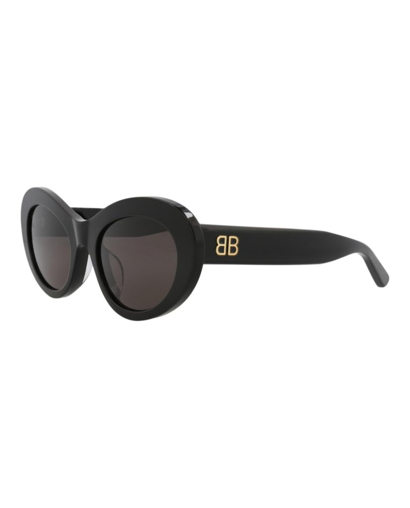 Balenciaga Asian BB0294SK Women's Sunglasses, Fit, 001, Black/Gray