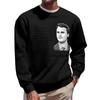 Men's Fashionable Casual Long-sleeved Printed Round Neck Sweatshirt Top