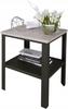 Screw-in Table with Shelf Loft Industrial Living Room 40x40x45 Black + Sonoma Oak