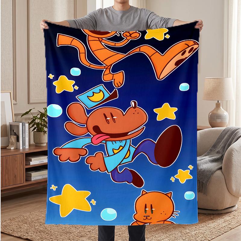 dog man Soft Warm Flannel Blankets Comfortable Blanket for Home Decoration Gifting