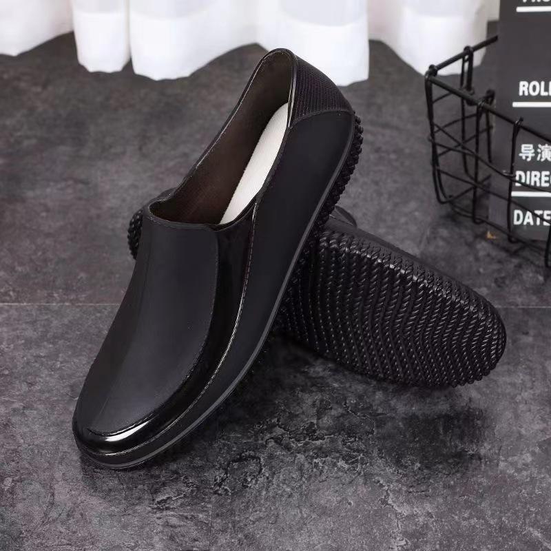 Fashionable Men's Spring And Autumn Rain Shoes, Casual, Lightweight, Waterproof And Non Slip, Kitchen Car Wash Work Rubber Shoes