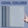 4Pcs Paper Spiral Notebook 60Sheets Loose Leaf Notebook Simple Coil Notebook  Art Style