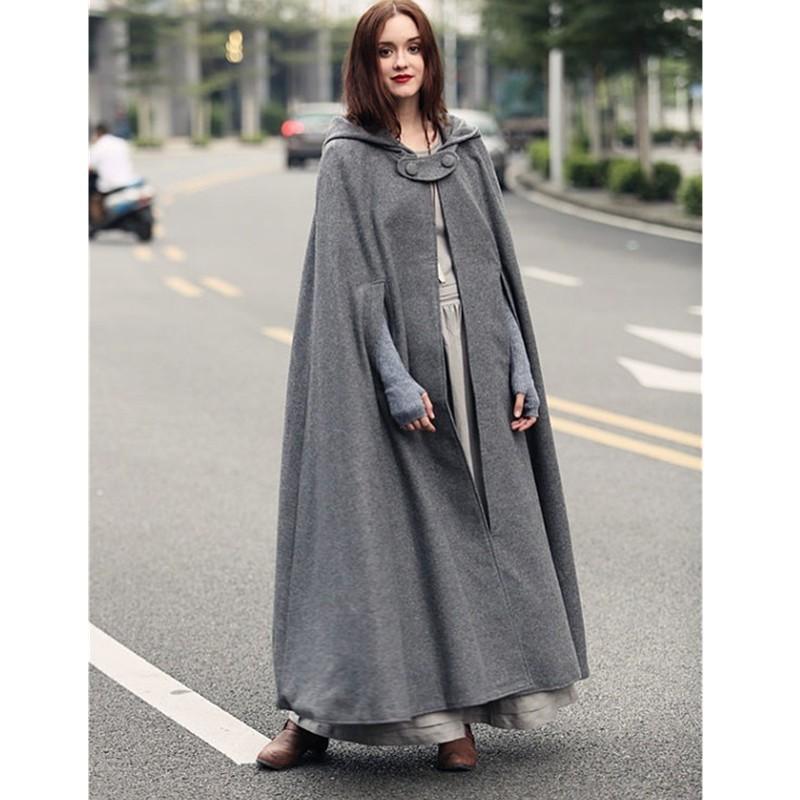 Halloween Costumes for Adult Women Medieval Cosplay Retro Lace Long Cloak with Hat Party Renaissance Noble Woman Costume