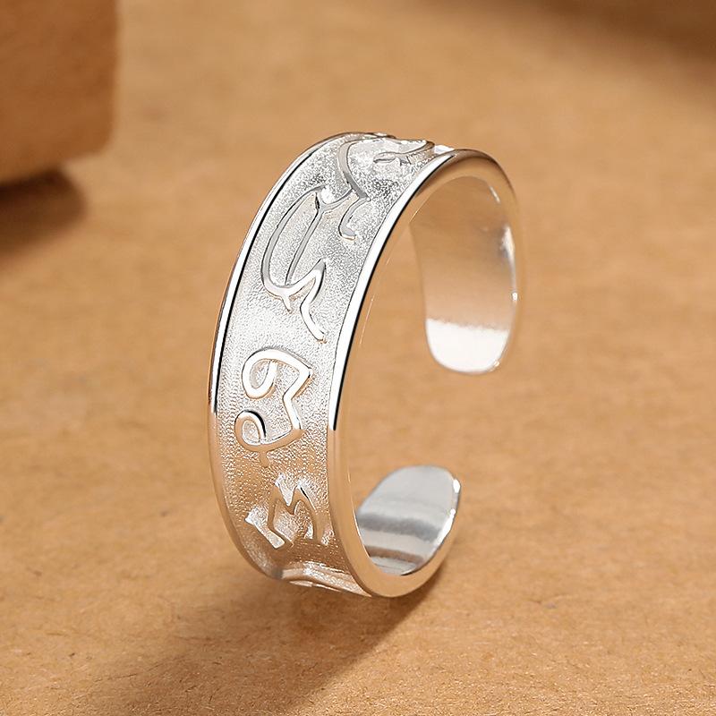 

925 Sterling Silver Vintage Peacock Ring Adjustable Simplicity Fashion Exquisite Women Jewelry Accessories Wedding Party Gift resizable