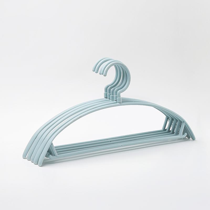 I KNOW Plastic Hanger 10PCS Wide Shoulder Clothes Hanger 42CM Length Simple Style Storage Using Black White PP Coat Round Hanger