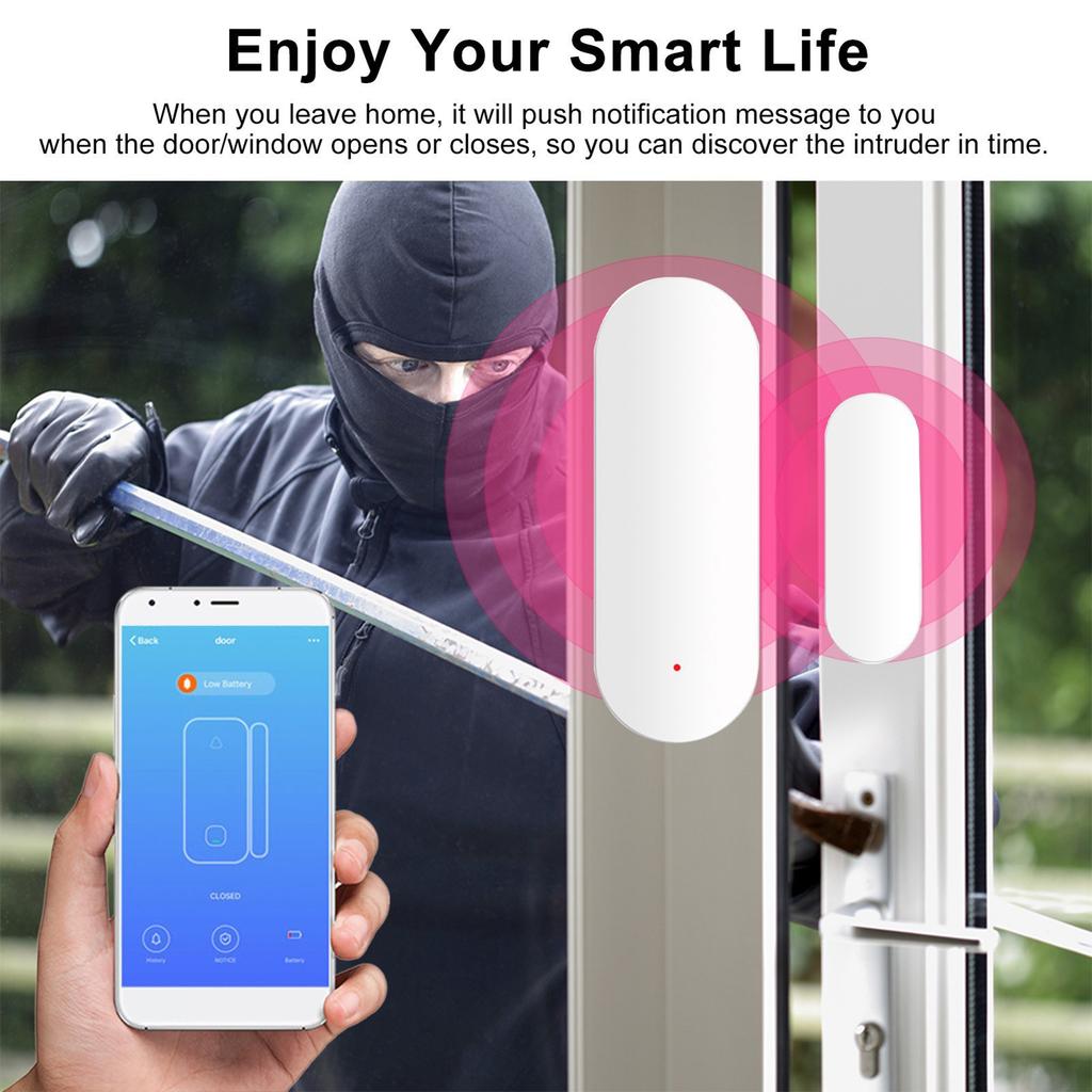 Door Sensor, Door and Window   Sensor Smart Door Motion Sensor with APP Control Automatic Scene Security Alarm for Home