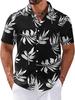 Independence Station Men'S Short Sleeve Shirt Hawaiian Beach 3D Printed Fashion Versatile Lapel Shirt