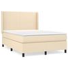 Maison Exclusive - Sommier à lattes de lit avec matelas Crème 140x200 cm Tissu