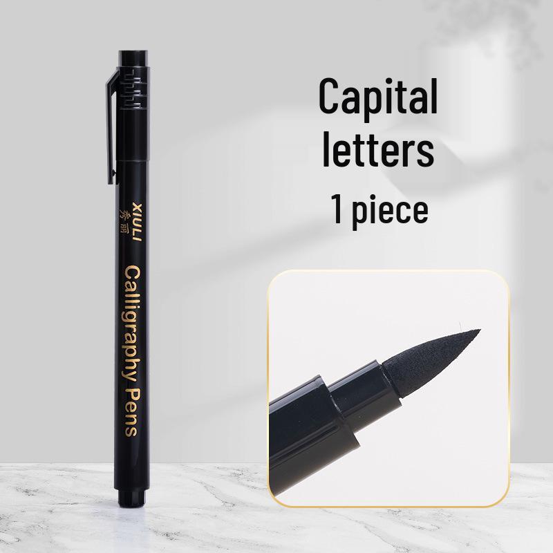 

Ручка для каллиграфии с мягким мазком - Включает тонкий, средний и большой наконечники для обычного письма; Многоразовый и идеально подходит для переписывания сутр.