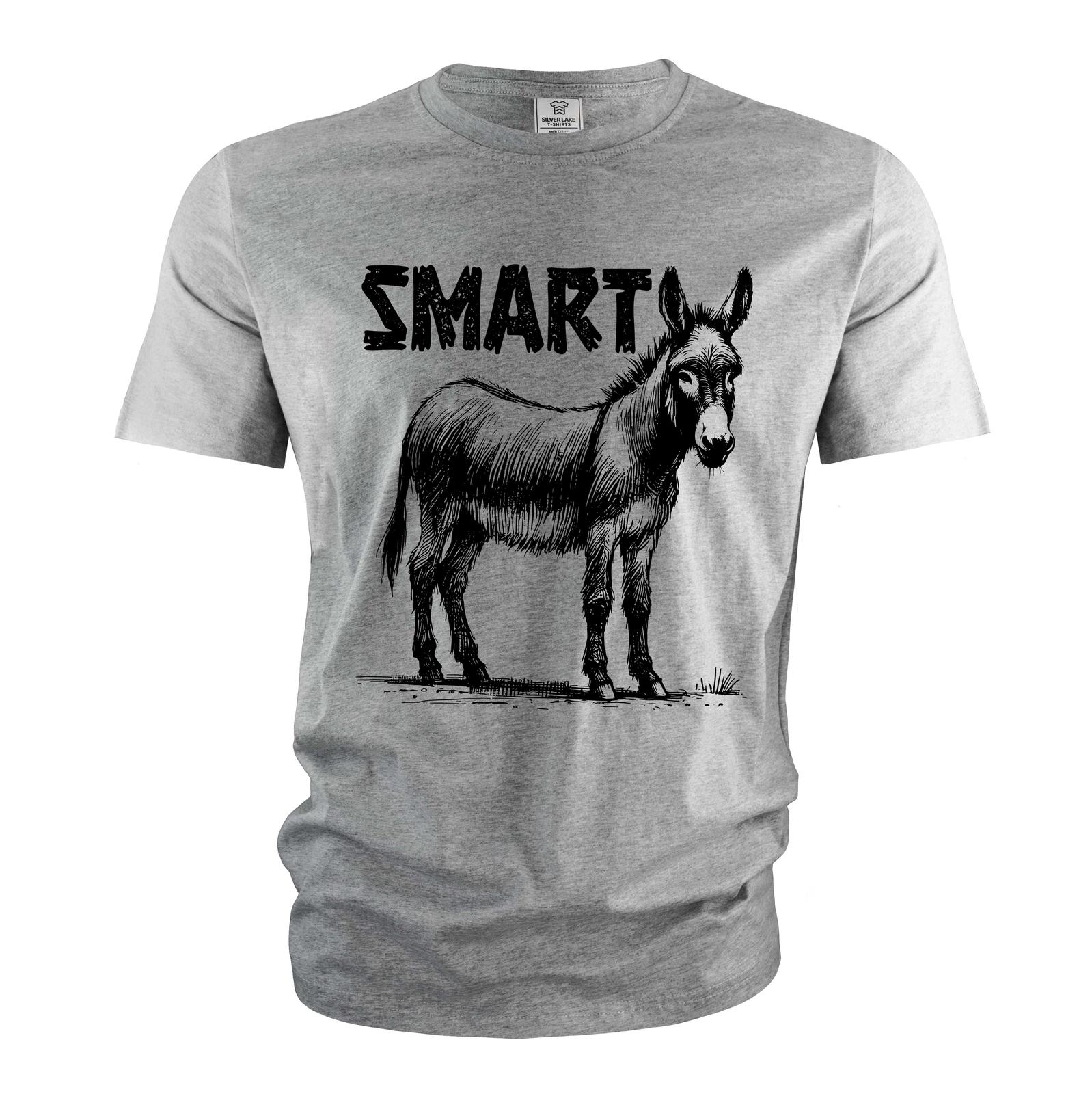 Funny Smart donkey Tee shirt smart graduation graduate school college tee shirt XXXL
