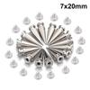 Wholesale Punk Metal Spikes Double Cap Silver Rivets Cone Studs DIY Bags Clothes Shoes Spike Round Nail Rivet Handcraft Supplies