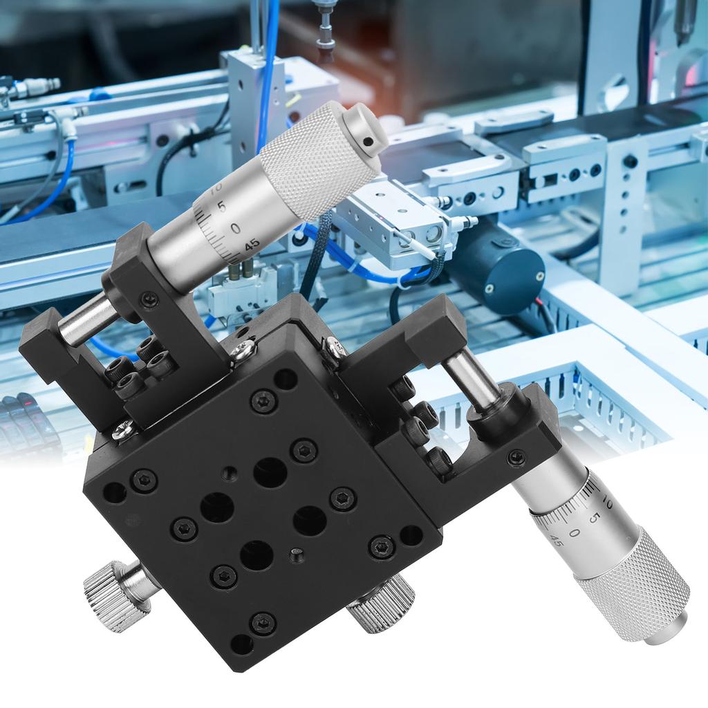 Linear Sliding Table XY Axis Manual Platform Cross Roller Guide Type Stage 40x40mm SEMYW40‑AS