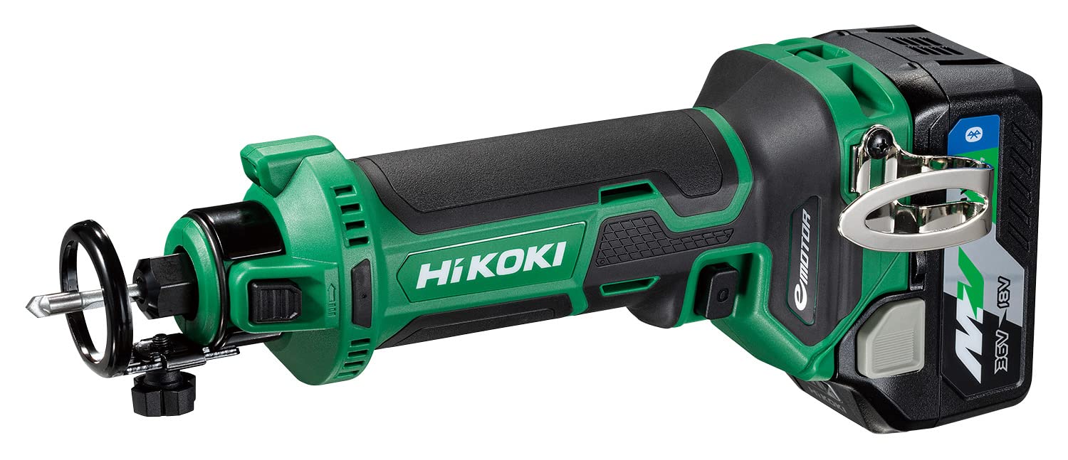 

HiKOKI 18V Board Trimmer M18DYA with and System Case Compatible with 3mm and 6mm Shaft M18DYA Bluetooth, Charger, (2 units), Diameters, (XPS) зелений