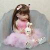 Bambole Reborn Bambola in Vinile in Silicone a Corpo Intero 55cm Rosa Bellezza Ragazza Realistica Bewborn Baby Principessa Bebe Bambole Reborn Doll Giocattoli
